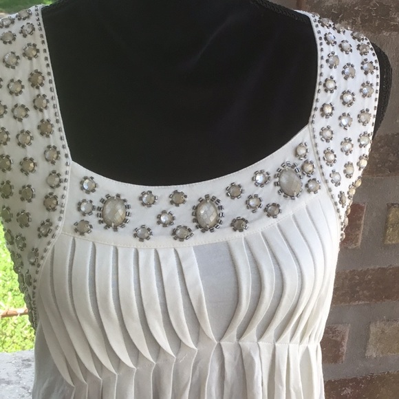 Artisan. Cream white sleeveless shirt S - Picture 2 of 5